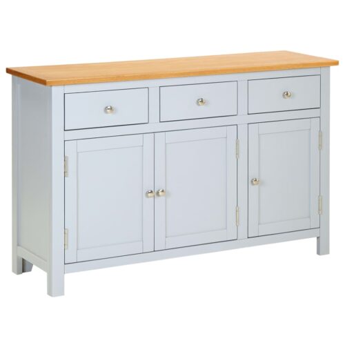 Sideboard 110x33.5x70cm Solid Oak Wood - Image 11