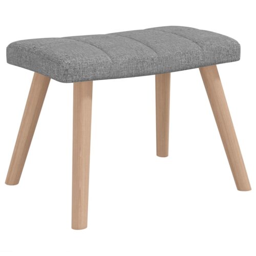 Rocking Chair with a Stool Light Grey Fabric - Image 4