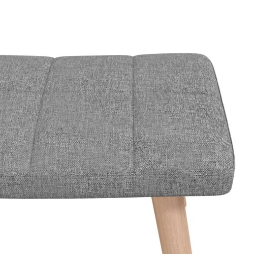 Rocking Chair with a Stool Light Grey Fabric - Image 6