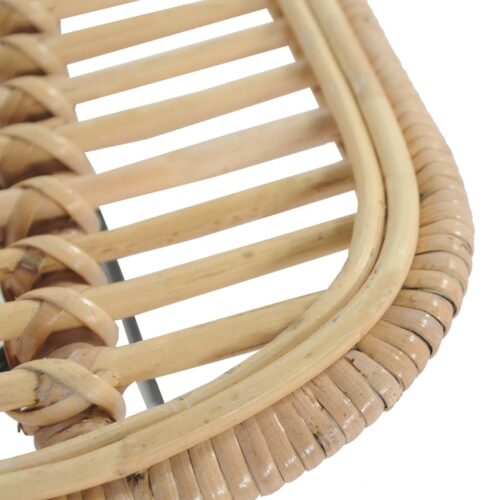 Bar Chairs 2pcs Natural Rattan - Image 7