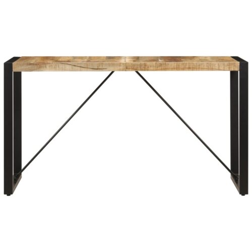 Dining Table 140x70x75cm Solid Mango Wood - Image 2