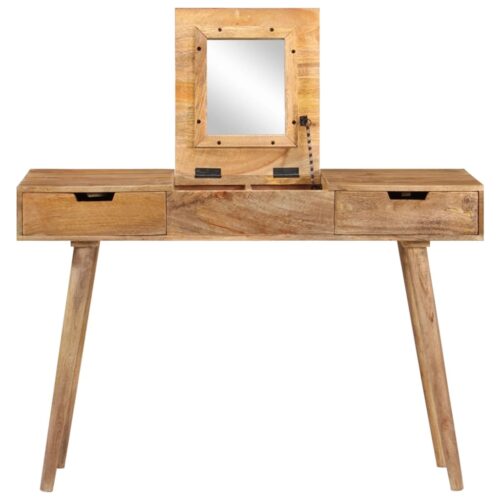 Dressing Table 112x45x76cm Solid Mango Wood - Image 5