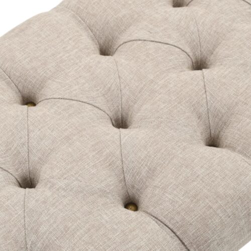 Rustic Wood Timber Storage Bench Bed End Ottoman Linen Box Cushion Seat 103x51x44cm - Image 7