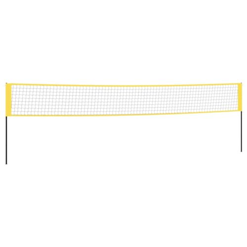 Badminton Net Yellow Black 600x155cm PE Fabric