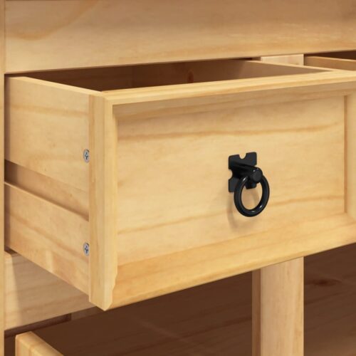 Highboard Corona Brown 112x43x196cm Solid Wood Mexican Pine - Image 7