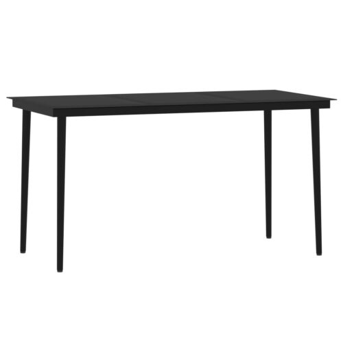 7-Piece Garden Dining Set Black Outdoor Patio Lounge Furniture - Image 5