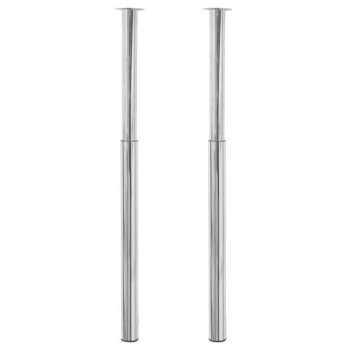 2pcs Telescopic Table Legs Chrome 710mm-1100mm - Image 2