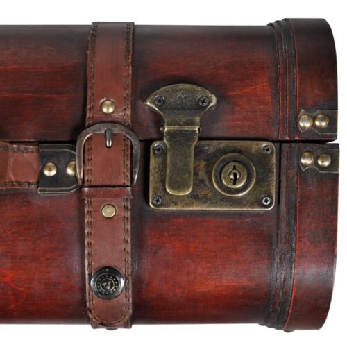2x Wooden Treasure Chest Large Vintage Storage Box Display Ottoman Antique Table - Image 6