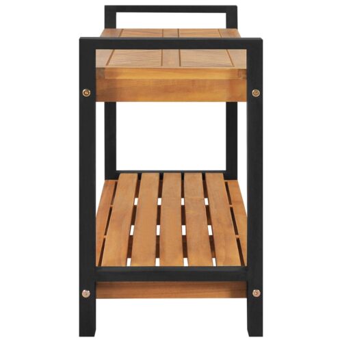 Bench 120cm Solid Teak Wood - Image 3