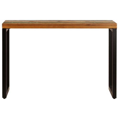 Dining Table 115x55x76cm Solid Reclaimed Wood Steel - Image 3