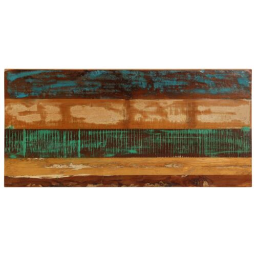 Dining Table 115x55x76cm Solid Reclaimed Wood Steel - Image 4
