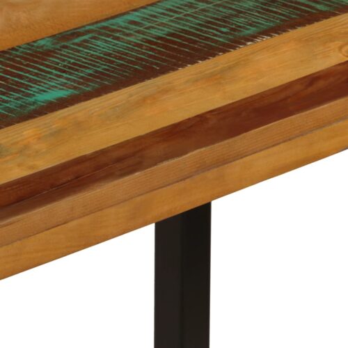 Dining Table 115x55x76cm Solid Reclaimed Wood Steel - Image 6