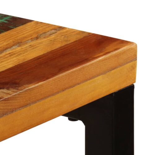 Dining Table 115x55x76cm Solid Reclaimed Wood Steel - Image 7
