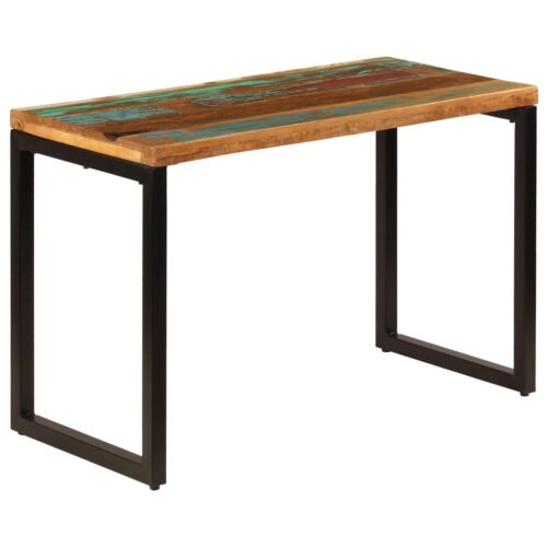 Dining Table 115x55x76cm Solid Reclaimed Wood Steel - Image 12
