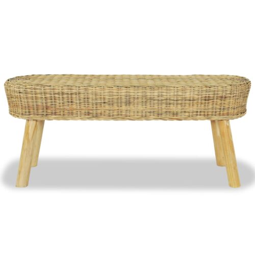 Hall Bench 110x35x45cm Natural Rattan - Image 2