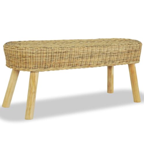 Hall Bench 110x35x45cm Natural Rattan - Image 6