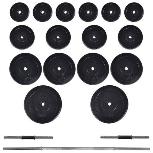 Workout Bench with Barbell Dumbbell Set 60.5 kg - Image 10