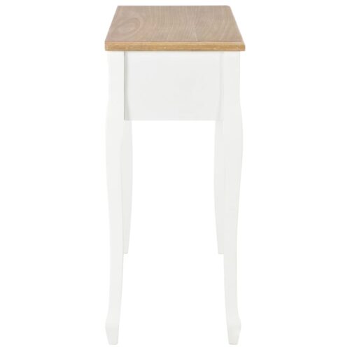 Dressing Console Table with 3 Drawers White - Image 4