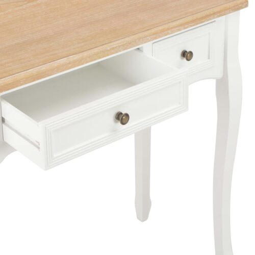 Dressing Console Table with 3 Drawers White - Image 7