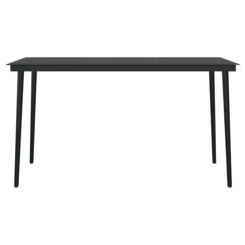 7-Piece Garden Dining Set Black Outdoor Patio Lounge Furniture - Image 6
