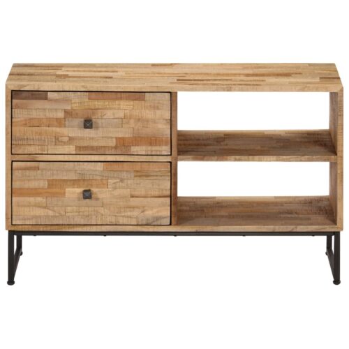 TV Cabinet Reclaimed Teak Wood 90x30x55cm - Image 2