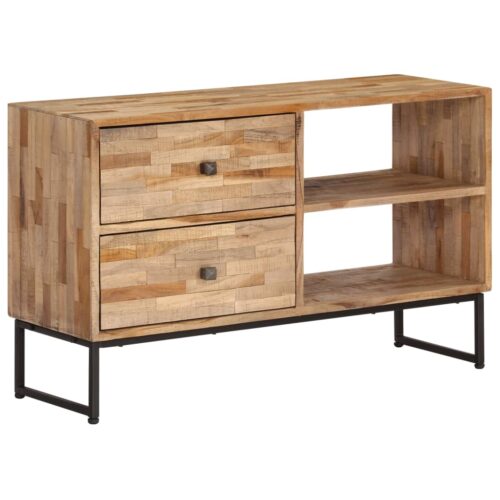 TV Cabinet Reclaimed Teak Wood 90x30x55cm - Image 11