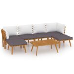 7-Piece Garden Lounge Set with Cushions Wood Timber Outdoor Patio Furniture Acacia