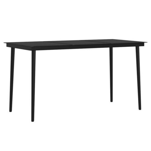 5-Piece Garden Dining Set with Cushions Beige Black - Image 6