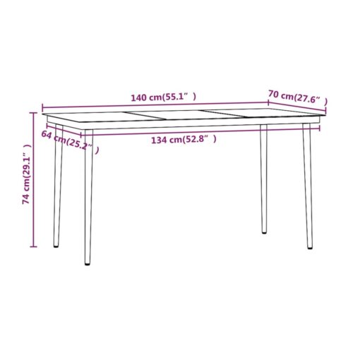 5-Piece Garden Dining Set with Cushions Beige Black - Image 8