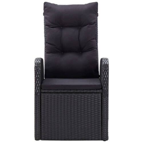 5-Piece Garden Dining Set Black - Image 4