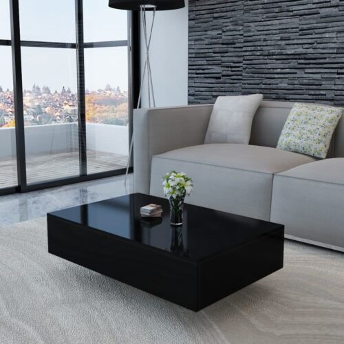 Coffee Table High Gloss Black - Image 5