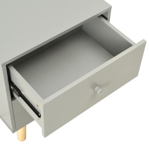 Bedside Cabinets 2pcs Grey 40x30x50cm Solid Pinewood - Image 8