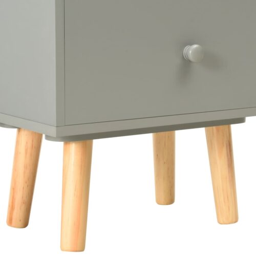 Bedside Cabinets 2pcs Grey 40x30x50cm Solid Pinewood - Image 9