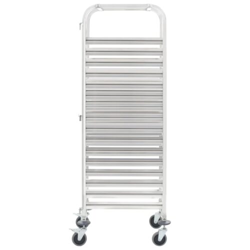 16 Trays Bakers Rack Kitchen Trolley Wheels Cart Storage Shelf Organiser - Image 2