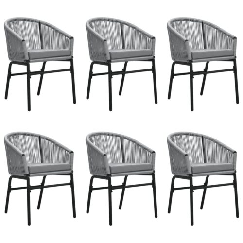 7-Piece Garden Dining Set Grey Outdoor Patio Lounge Furniture - Image 3