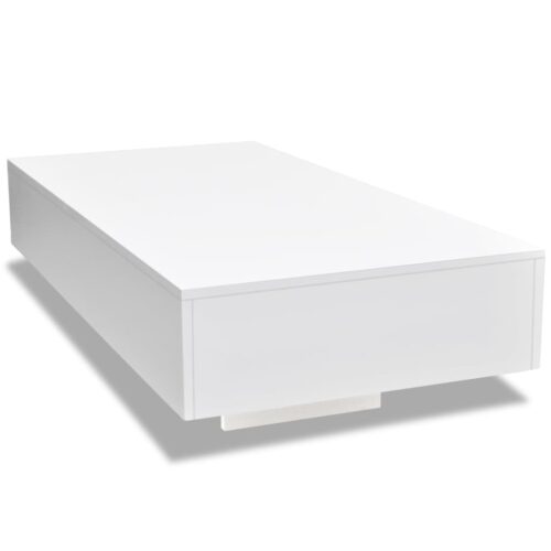 Coffee Table High Gloss White - Image 2