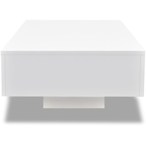 Coffee Table High Gloss White - Image 3