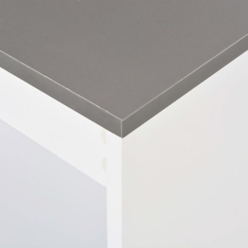 Bar Table with Shelf White 110x50x103cm - Image 5