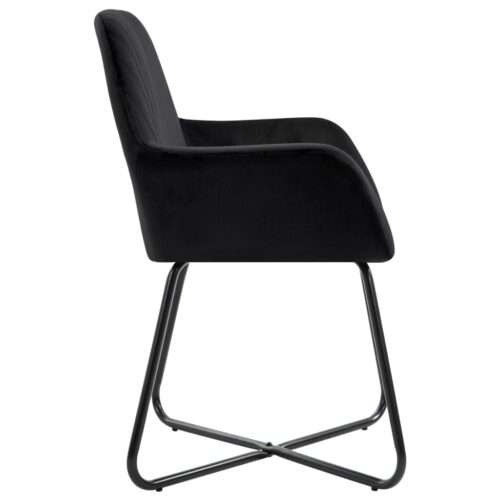 Dining Chairs 2pcs Black Velvet - Image 4