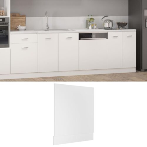 Dishwasher Panel White 59.5x3x67cm Engineered Wood - Image 7