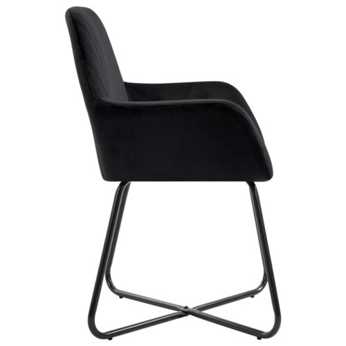 Dining Chairs 2pcs Black Velvet - Image 4