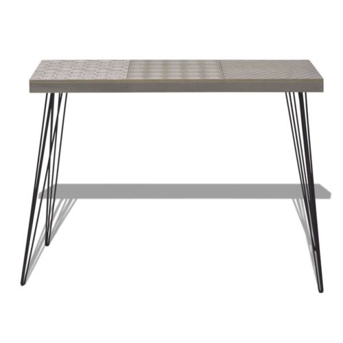 Console Table 90x30x71.5cm Grey - Image 3