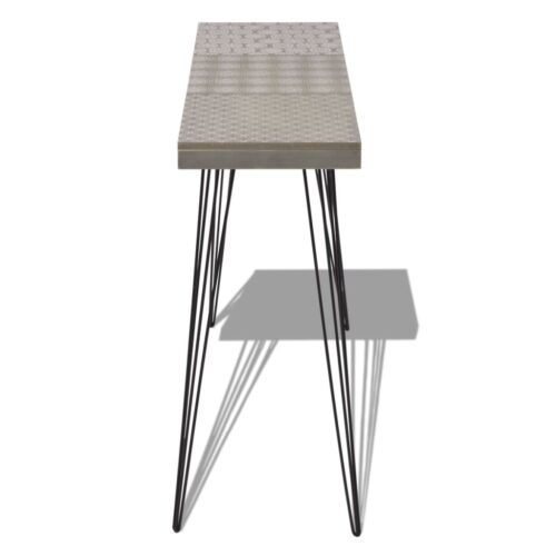 Console Table 90x30x71.5cm Grey - Image 4