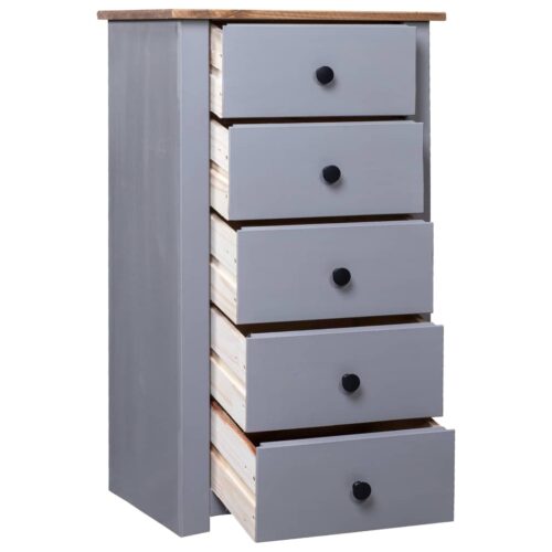 Sideboard Grey 46x40x89cm Pine Panama Range - Image 2