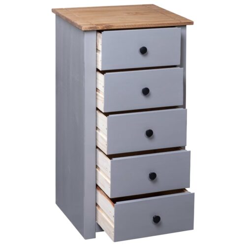 Sideboard Grey 46x40x89cm Pine Panama Range - Image 5
