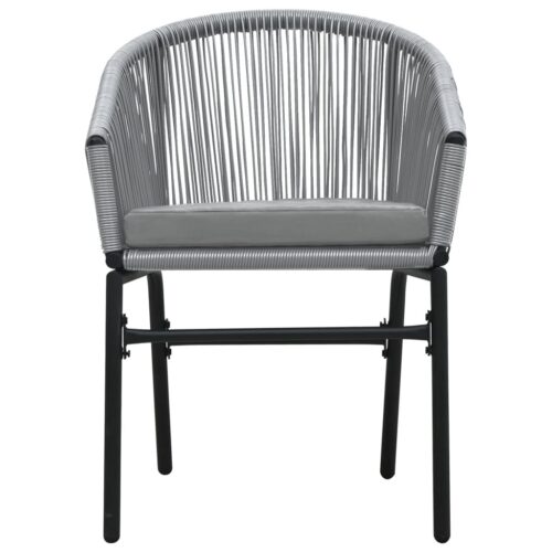 5-Piece Garden Dining Set Grey - Image 5