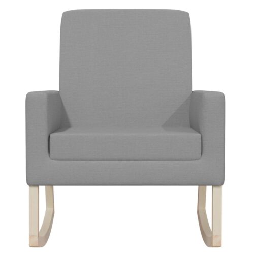 Rocking Chair Light Grey Fabric - Image 3