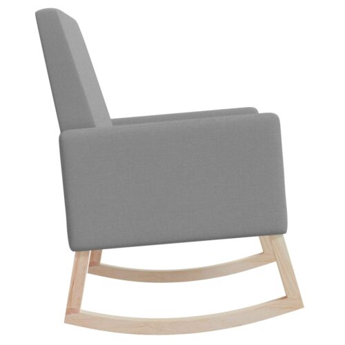 Rocking Chair Light Grey Fabric - Image 4