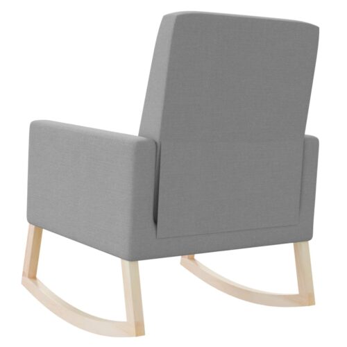 Rocking Chair Light Grey Fabric - Image 5