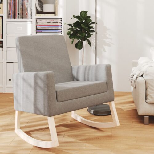 Rocking Chair Light Grey Fabric - Image 9